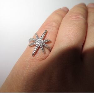 APM Monaco Sterling SilverMétéorites Small Star Ring